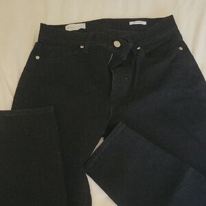 Black Straight Leg Denim Jeans